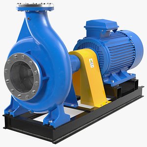 electric centrifugal water pump 3D model