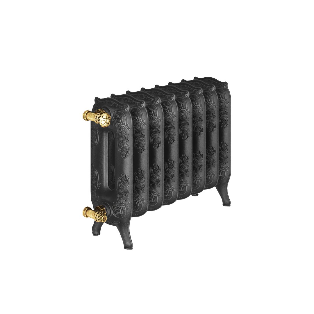 Classic Cast Iron Radiator Black Low-poly 3D model - TurboSquid 1772175