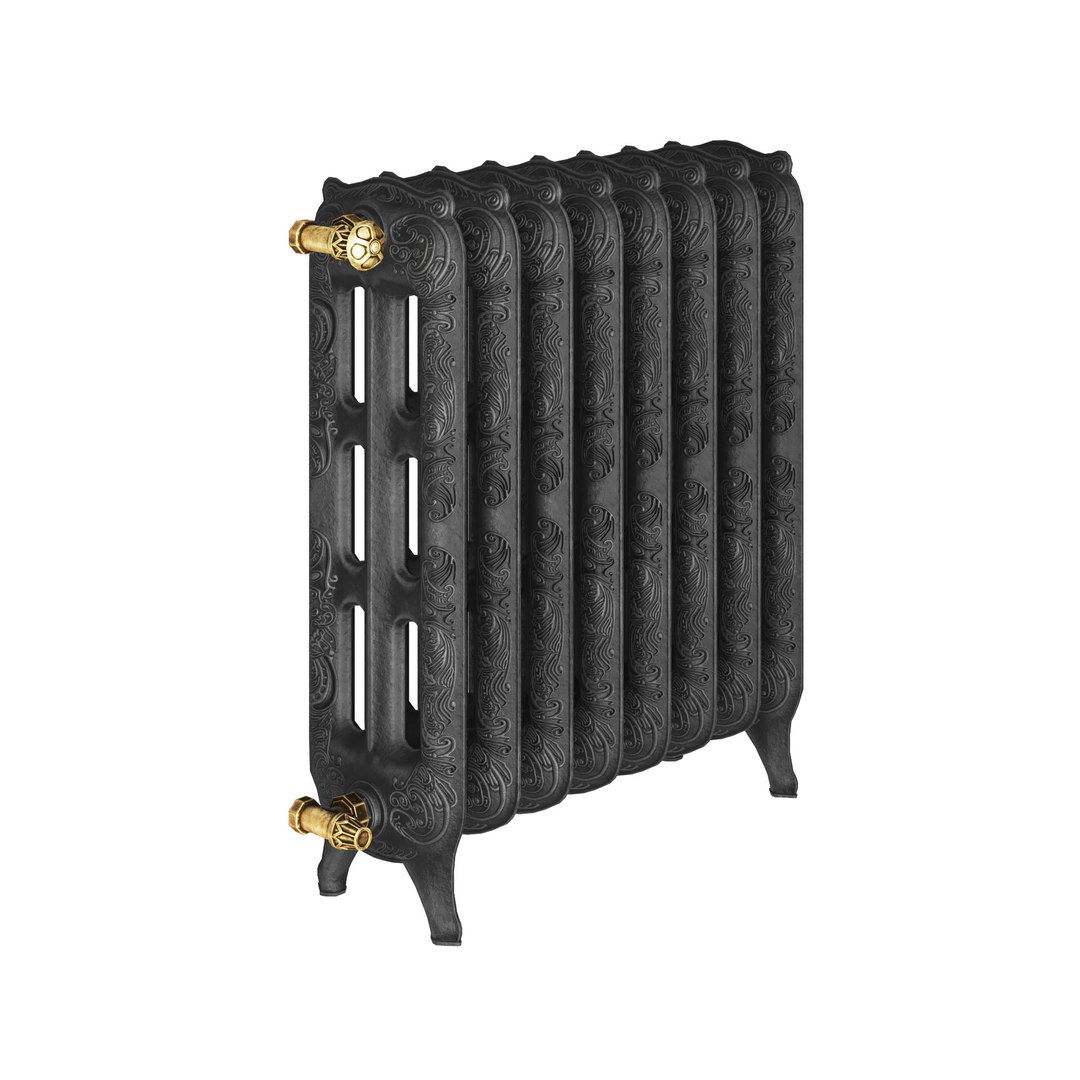 Classic Cast Iron Radiator Black Low-poly 3D model - TurboSquid 1772175
