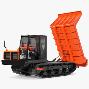 Tracked Carrier Orange New Rigged model