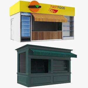 Two Empty Kiosks