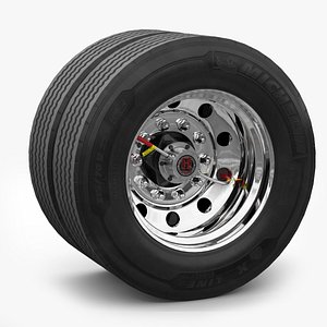 3D model Truck Trailer Wheel