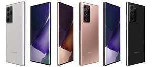 Samsung Galaxy Note20 Ultra All Colors Low Poly 3D model