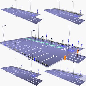 Car Parking Lots and EV Parking SET v2