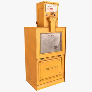 3D model newspaper box