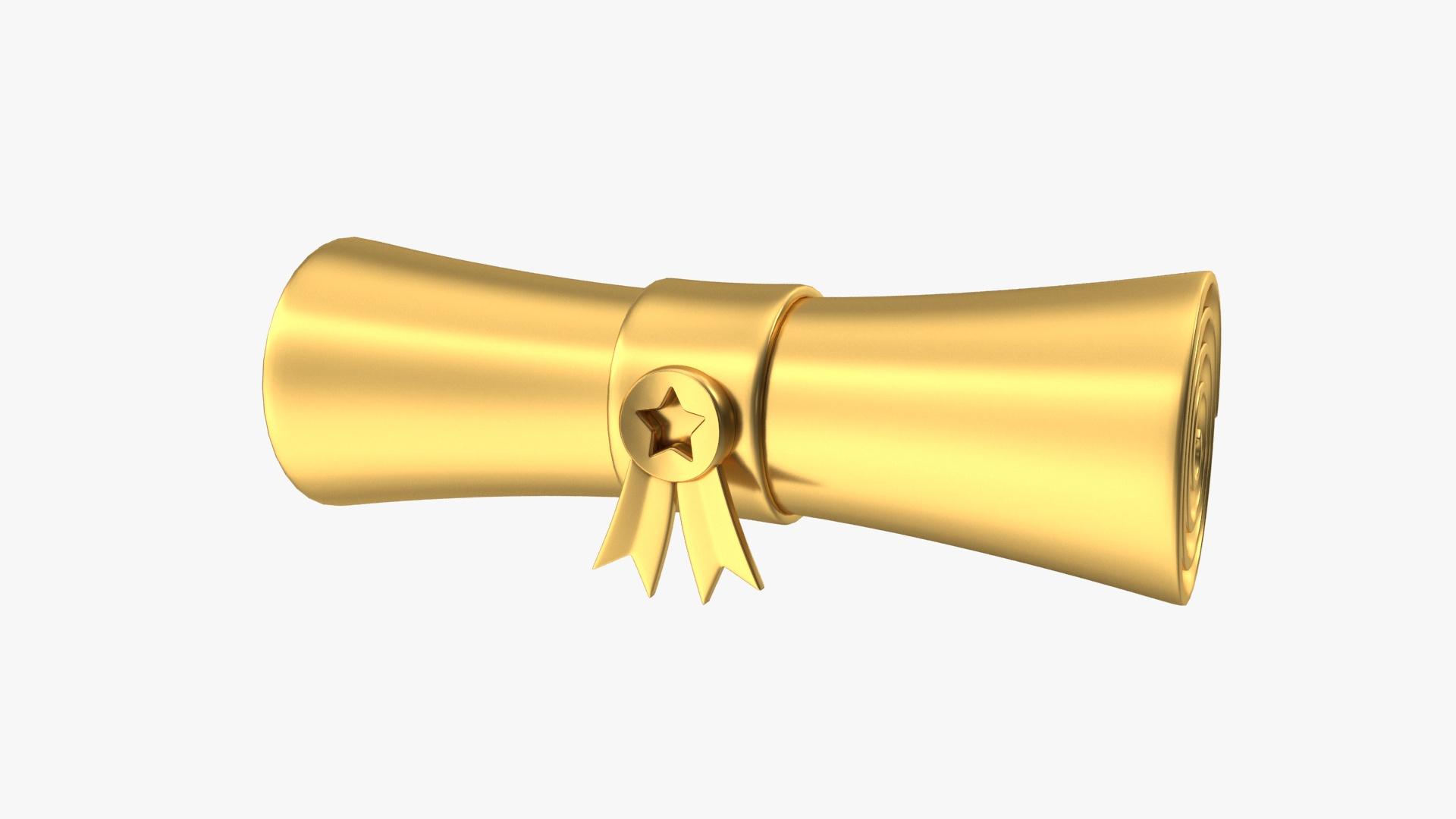 3D Golden Certificate Scroll TurboSquid 2422538