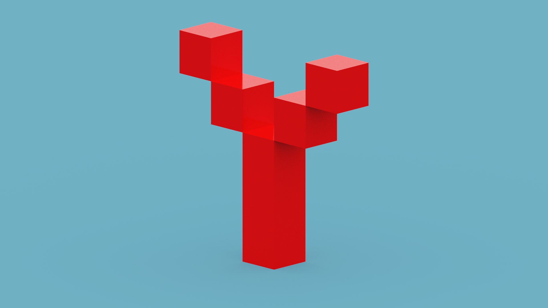 3D Model Pixel Letter Y - TurboSquid 1982135
