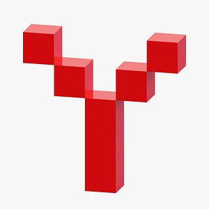 3D model Pixel Letter Y
