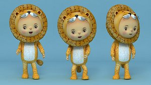 Lion Character Rigged 3D model
