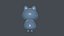 3D Cat cartoon Rigged model