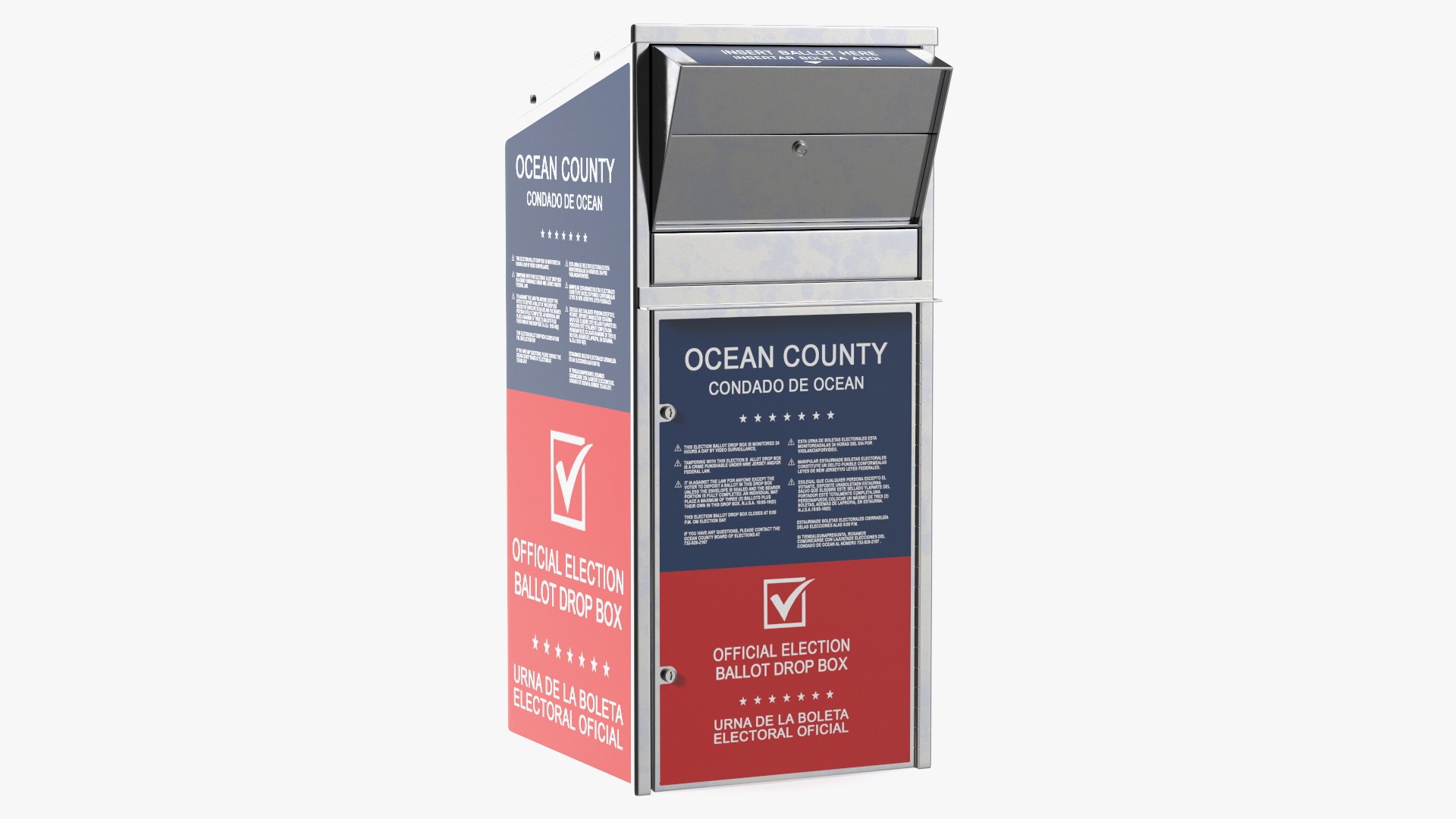 3D Official Ballot Drop Off Box TurboSquid 1908781