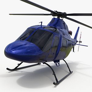 3D AgustaWestland AW119 Koala Helicopter Simplified model