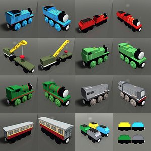 toy trains pack 03 3d model
