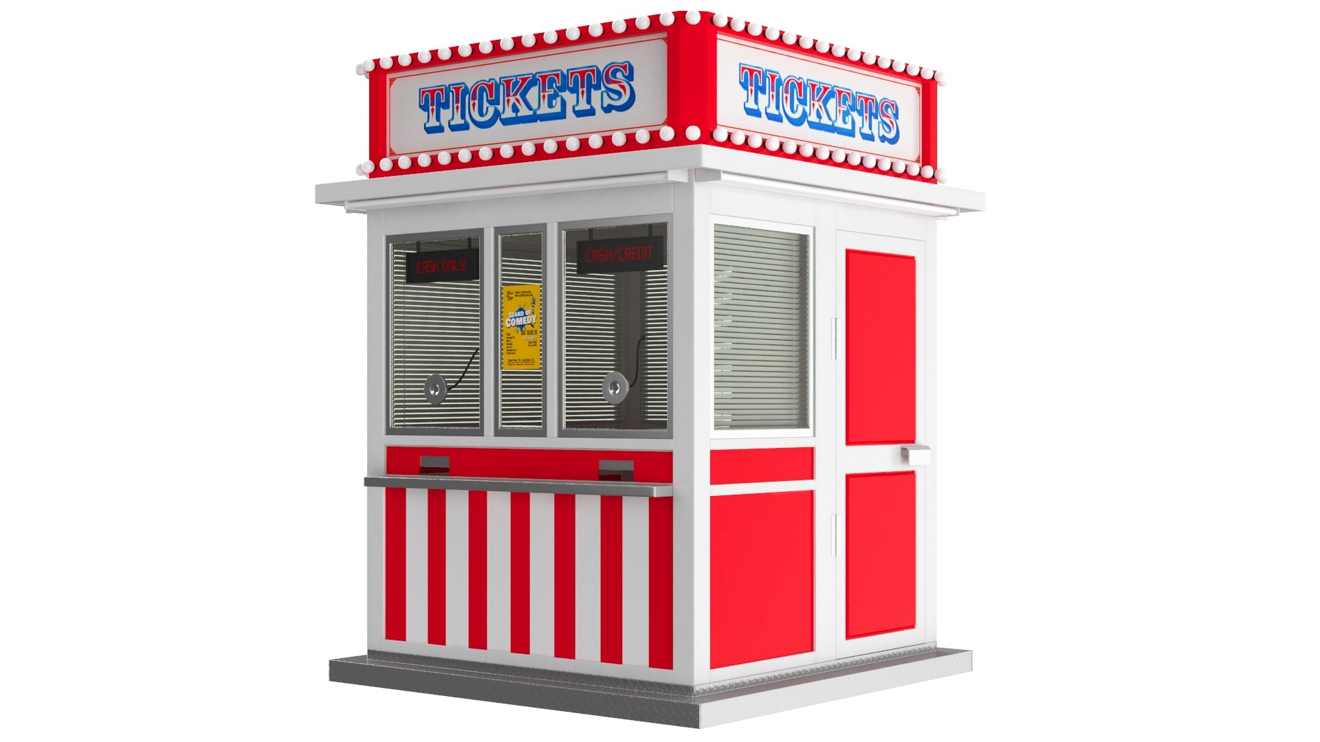 3D Two Detailed Amusement Park Buildings https://p.turbosquid.com/ts-thumb/X7/aDsvuz/5G/ticket2/jpg/1673624359/1920x1080/fit_q87/a03a98eafd06b68e63e7744f3540b4a2d99487ef/ticket2.jpg