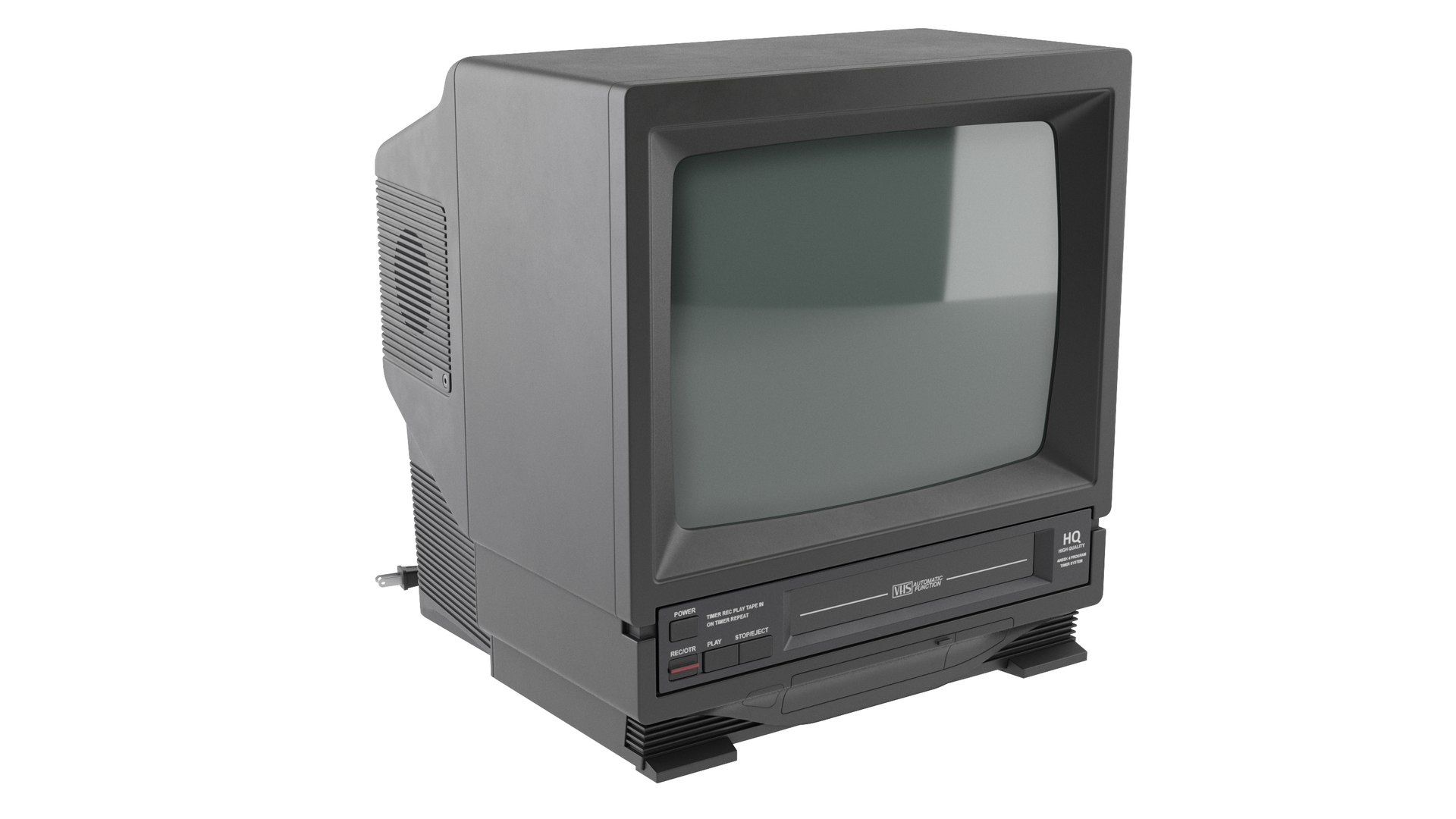 Retro CRT TV With VHS System 3D Model - TurboSquid 2387238