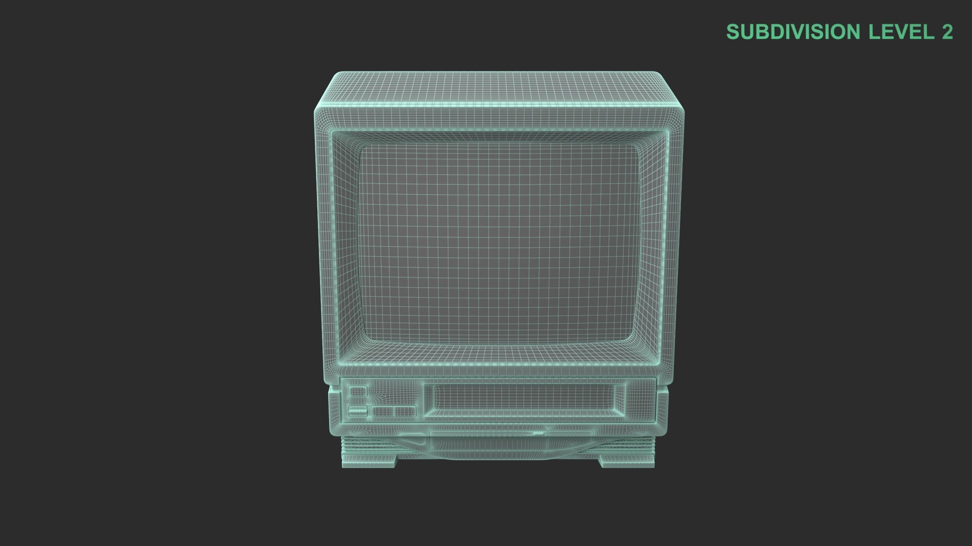 Retro CRT TV With VHS System 3D model https://p.turbosquid.com/ts-thumb/X7/aylmUf/6D/wireframe_0002/jpg/1743748495/1920x1080/fit_q87/917f2468be09dafb44865bb832b462b158fedf69/wireframe_0002.jpg