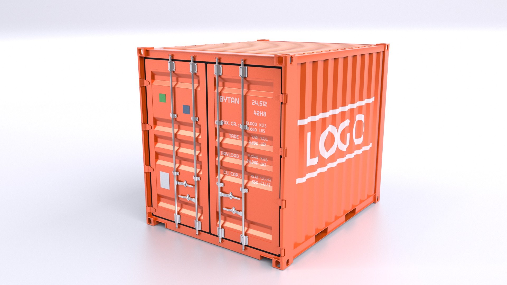 Standart 10ft Container Rigged model - TurboSquid 2163982