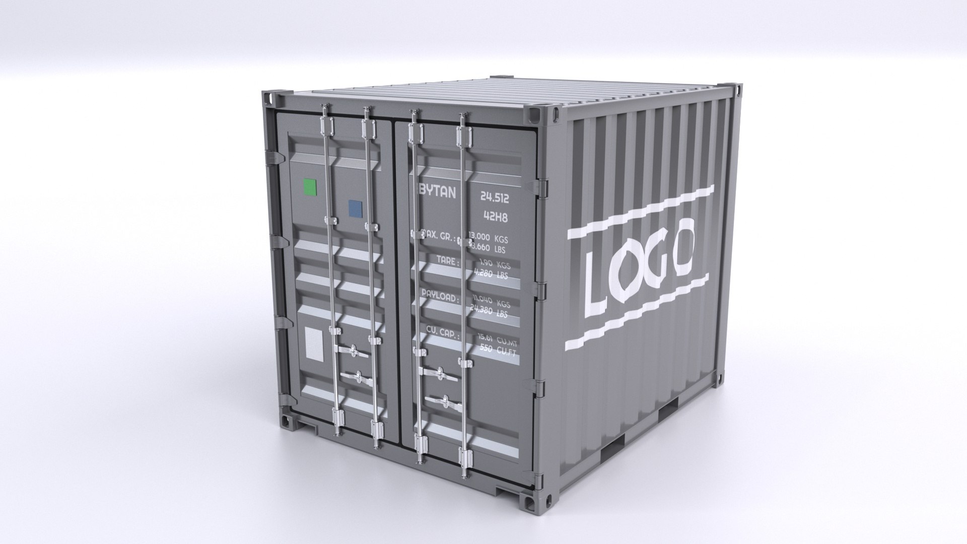 Standart 10ft Container Rigged model https://p.turbosquid.com/ts-thumb/X7/cVqN6w/ma/10ft_container0027/jpg/1702338229/1920x1080/fit_q87/879ea43e179d5029f7cec3f7413073acc4d650d1/10ft_container0027.jpg