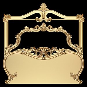 Carved Headboard Collection 3D model