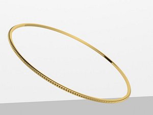3d model gold bracelet