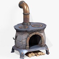 Stylized Fantasy Stove - PBR Game Ready Low-Poly