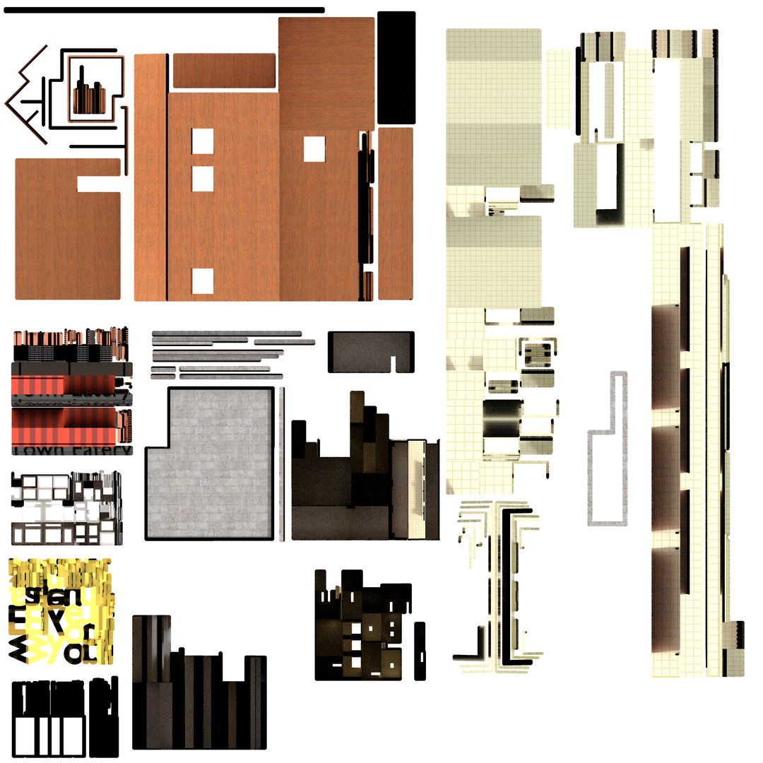 Eatery Building Asset 3d Model