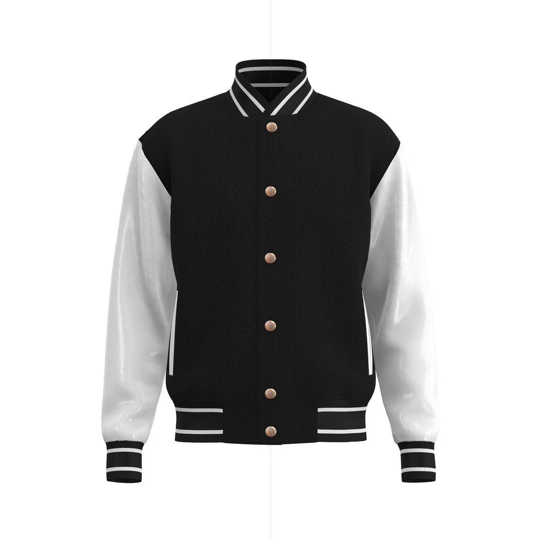 3D Varsity Jacket Model - TurboSquid 1819806