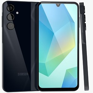 3D Samsung Galaxy A16 Black model