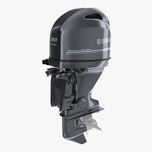 Outboard Boat Engine Yamaha F80 3D Model