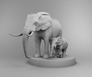 animals nature elephant 3D model