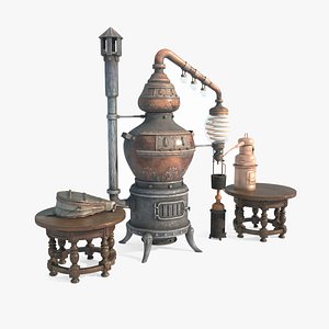 Ancient alchemy equipment 3D