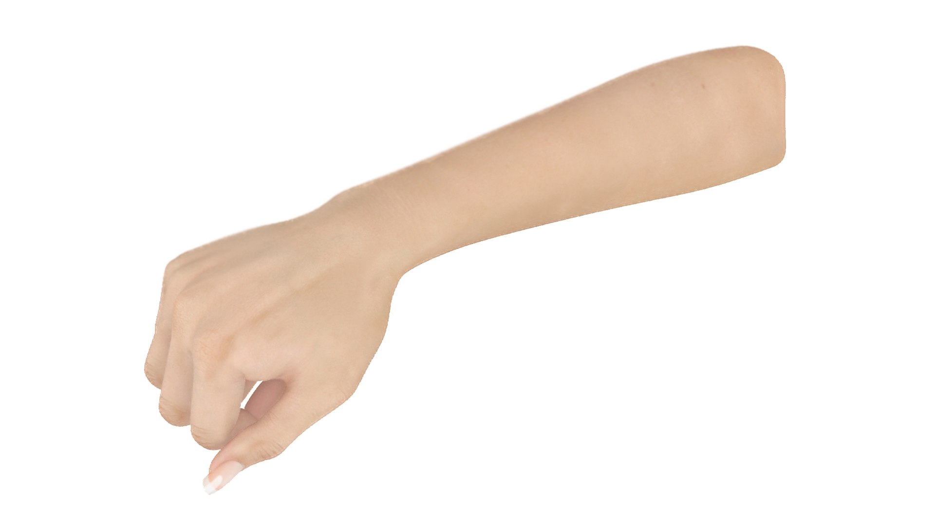 White Skinned Woman Fist 3D model preview