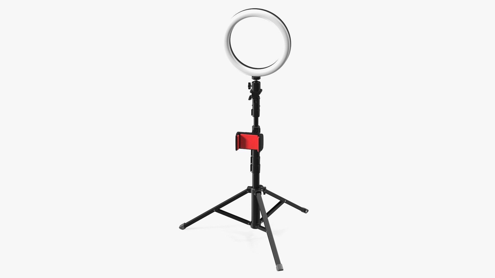 Selfie Ring Light with Tripod Stand and Phone Holder 3D model preview