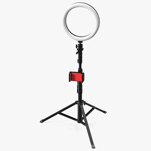 3D Selfie Ring Light with Tripod Stand and Phone Holder model