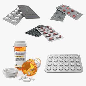 3D pills packs