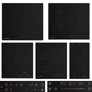 3D A set of Cooking plates 01