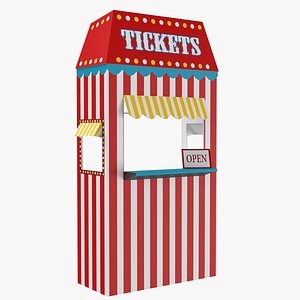 3D model tickets booth