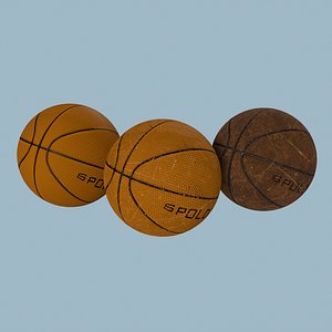 3D Basketball balls pack scratches
