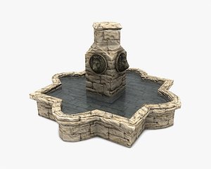 stone fountain 3D model