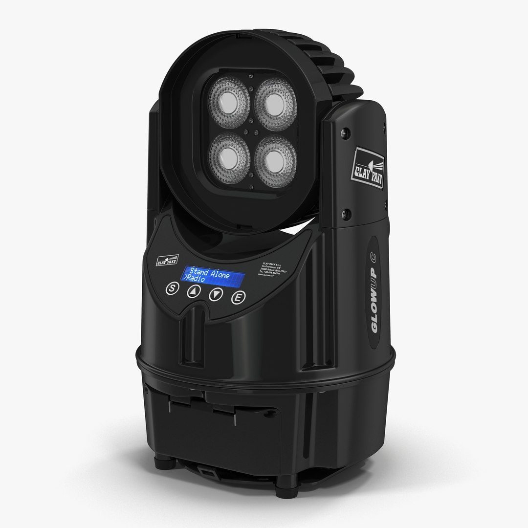 Portable Luminaire Clay Paky Glow Up 3D Model 3D model preview