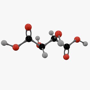 3D Tartaric Acid Molecule