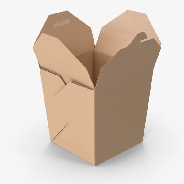 Brown Chinese Food Box 3D model