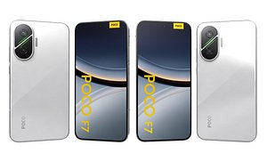 3D Xiaomi Poco F7 5G White Edition model