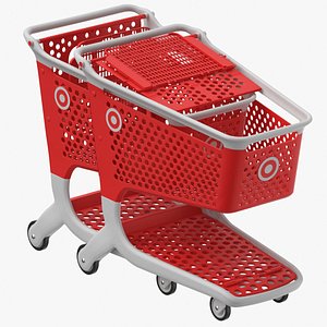 plastic shopping carts 01 model