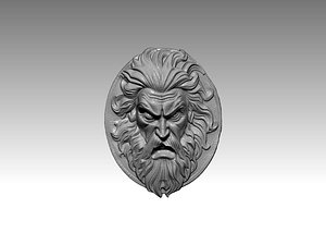 Poseidon Zeus Face 3D Model 3D