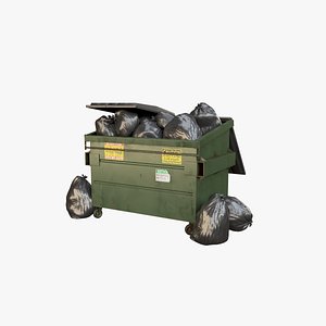 3D model dumpster container