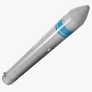 3D model single stage rocket