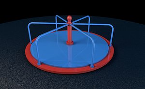 playground roundabout 3d c4d