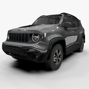3D jeep renegade grey trailhawk