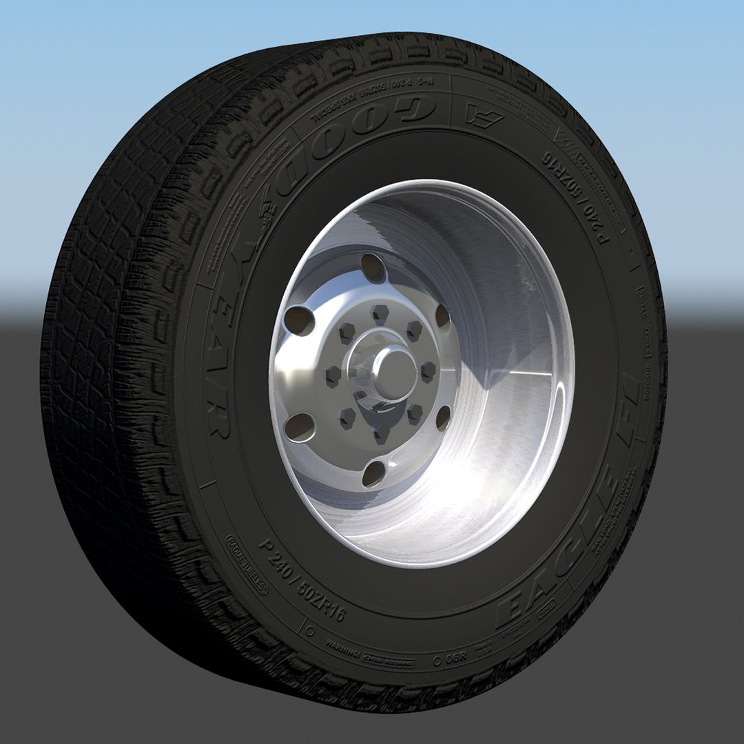 3d Model Wheel Trailer Fridge Rim